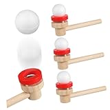 Hohopeti 3 Stück Teiliges Holz Blasball für Bunte Schwimmende Kognitive Spielzeuge Langlebig und Fördert Eltern Junge Mädchen interaktion für Outdoor Indoor spielspaß