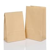 CraftWerk Kraftpapiertüten Geschenktüten klein 100 St. - Ideal als Tüte zum selber befüllen für Kindergeburtstag und DIY Adventskalender 2024-16 x 9 x 5 cm