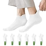 Herren-Knöchelsocken – 6 Paar Sportsocken, Laufen, athletische Sneaker-Socken, atmungsaktive Baumwolle, niedrig geschnitten, Geschenk für Männer, 6 Weiß, 6-10