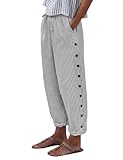 Svanco Sommerhose Damen Leicht Und Luftig, 7/8 Hose Sommer, Weite Stoffhose Dünne Musselin Hose aus Baumwolle