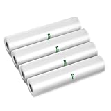Youyijia 4 Rollen Vakuumierfolie Rolle Folienrollen für Vakuumierer 28 x 600 cm BPA-frei Vakuumbeutel Lebensmittel Vakuumrollen für Vakuumiergerät Kochfest und Sous Vide