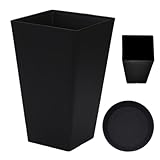 Quadratischer Blumentopf für den Außenbereich, Kunstharz, dekorativer Blumentopf – quadratischer Übertopf für Outdoor-Pflanzen, Blumenkästen für, Terrasse, Decks