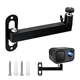 mimzemamz Beamer Halterung Wand Projector Stand, Beamer Wandhalterung Verstellbare 360° Drehbar, Metall Projektor Ständer mit 1/4-Zoll-Schraubschnittstelle für Heimkino, Büro, Spielzimmer