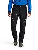 RevolutionRace Hiball Softshell Pants für Herren, Outdoor Hosen für Wandern, Black, L