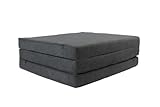 FORTISLINE - Klappmatratze 195x60x9cm - 3-teilige Faltmatratze - H2 Gästematratze - Camping Faltbare - Kamping Bett - Waschbar Bezug - Erwachsene Klappbar - Reisematratze - Schaumstoff Matratze