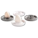 Kesper | Eierbecher, 4er Pack, Material: ø 10 x H 2 cm, Kunststoff, Maße: cm, Farbe: Creme, Grau | 41166