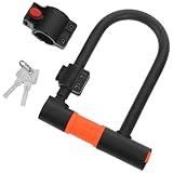 Gogogmee Fahrrad U Schloss aus Legiertem Stahl mit Verstärktem Kabel Diebstahlsicher für E Bikes Roller und Mountainbikes Universell für Stadt und Outdoor