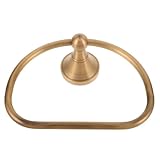 RORPOIR Vintage Handtuchring aus Vollmessing Halbrunder Wandhalter für Badezimmer und Küche Rostfreier Handtuchhalter mit Retro-Design Einfach zu Montierender Wandtuchhalter für Hotel und