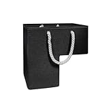 Esoes Treppenkorb-Organizer, Multifunktionaler Treppenkorb Organizer Halter Aufbewahrungsbehälter mit Seilgriffen Faltbarer Stufenkorb für das Heimbüro Teppich- und Holztreppen