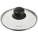 Ibili 970716 Glasdeckel 16 cms, Transparent / Silber / Schwarz