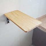Wand-Klapptisch aus Holz, weiß, für Küche, Esszimmer, Frühstück, Bar, Arbeitsplatz, platzsparend, kompakt, zusammenklappbar, 60 x 20 cm