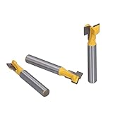 Cryfokt Schlüsselloch-Fräser-Bits-Set, Langlebige T-Nut-Fräser für die Holzbearbeitung, Schlüsselloch-Bits mit 1/4-Zoll-Schaft für Heimwerker und Profis