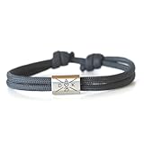 Personalisiertes Segeltau Armband – Edelstahl Charm mit Gravur - Größenverstellbar & wasserfest – Perfektes Geschenk für Damen & Herren