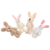 Gatuida Mini Plüsch Hasen Ornamente Süße Mini Hasen Puppen Aus Weichem Material Handgefertigte Deko Für Schlüsselanhänger