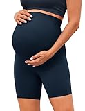 BAYDI Clouduxi Umstandsleggings Kurz High Waist Umstandshose Sommer Blickdichte Schwangerschaftsleggings Komfortable Umstands Radlerhose 6'