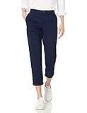 Amazon Essentials Damen Khakifarbene, Dehnbare, Slim-Fit-Anzughose Mit Mittelhohem Bund (In Übergröße Erhältlich), Marineblau, 38
