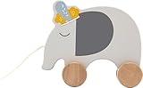 Tryco - Personalisierbares Holz-Nachziehtier Elefant – Nachziehspielzeug & Motorikförderung – für Babys & Kleinkinder – mit Namen personalisiert