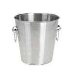 mucHome Sektkühler Ø 20,5cm klassischer Sektkübel aus Edelstahl - Weinkühler Eiskübel Sekteimer für Sekt, Champagner, Wein Flaschenkühler für Eiswürfel Getränkekühler