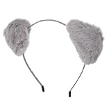 FRCOLOR Ohr-kopfbedeckung Stirnbänder Für Mädchen Gemütlich Fälschung Mädchen Stirnbänder Ohren Gestricktes Stirnband Damen Hunde Halloweenkostüm Kaninchen Ohr Haarband Muffen Violett