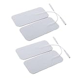 Ipetboom 4 Stück Teiliges Wiederverwendbare Selbstklebende Elektrodenpads Kompatibel mit Tens Ems Reizstromgeräten Langlebige Physiotherapie pads zur Effektiven Schmerzlinderung für Rücken