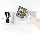 Zeitschriftenhalter aus Acryl, wandmontierter Broschürenständer, transparenter Literatur-Organizer, 80 cm breit, perfekt für Zeitschriften, Flyer und Broschüren, langlebiges und stilvolles D