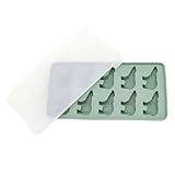 Eiswürfelbehälter für Gefrierschrank, 10 Mulden, niedlicher Eisbär, Silikon-Eisbehälter mit Deckel, Spezialwerkzeuge und Gadgets für Whiskey, Kaffee, Cocktails, Süßigkeiten