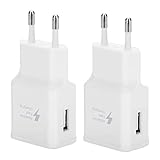 2er Pack USB Ladegerät, Netzteil Steckdosenadapter, Ersatz-Original Schnellladegerät Für Samsung Galaxy S8, S8 Plus, S9, S9 Plus, S10 Plus, S10e 5G, S6, S7 Plus, A50, A51, A34, A30, A20, A14