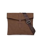 JXXUIRUIEEN Männer Umhängetasche Herren Umhängetasche Vintage PU Leder Tasche