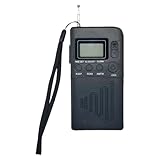 Taschenradio | Kompaktes Radio | Transistorempfänger mit digitalem LCD-Display für Camping, Schule, Büro, Haus und