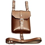 Rxgiasup Mittelalter Leder Oberschenkeltasche Leder Hüfte mit verstellbarem Gurt und Beingeschirr Halloween Mittelalter Kostüm Zubehör Outdoor Bein, braun, One size
