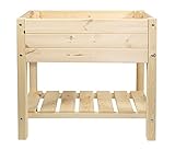 mgc24 Hochbeet Massiv S - Kiefernholz Natur rechteckig für Garten/Terrasse/Balkon - 79 x 40 x 78 cm