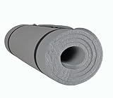 NBR Fitness Matte Yogamatte Fitnessmatte 175x70x1,2 Gymnastikmatte Pilates Sport (Grau)