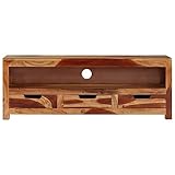 Eleganz TV-Schrank aus massivem Akazienholz 110x30x40 cm - Honigbraunes Finish, Stilvoll & Langlebig, Perfekt für Wohnzimmer und kleine Räume