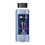 adidas UEFA Champions League Goal Edition Duschgel, mit langanhaltend frischem, grünem Fougère Duft mit natürlichen ätherischen Ölen für Männer, 250ml