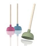 EISL Grün Bunter Pömpel, farbige Saugglocke für verstopfte Toilette, Abfluss, Waschbecken, Dusche, WC-Pümpel zur chemielosen Reinigung, Abflussreiniger bei Verstopfung, BZ003