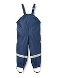 Playshoes Matschhose Regenlatzhose Fleece-Futter Unisex Kinder Wind- und wasserdichte Regenhose Regenbekleidung, marine, 92