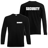 Alsino Security Sweatshirt Sweater Pulli Pullover Sicherheitsdienst Türsteher Sicherheit Dienstbekleidung Schwarz Brust & Rücken Druck, Farbe wählen:Schwarz, Größe wählen:M