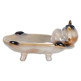 Luxshiny Seifenschale Keramik mit Tierdesign Abtropfende Seifenhalter für Badezimmer Langlebig und Dekorativ zur Aufbewahrung von Seife und Kleinen Gegenständen