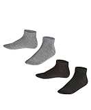 FALKE Unisex Kinder Sneakersocken Happy 2-Pack K SN Baumwolle kurz einfarbig 2 Paar, Mehrfarbig (Sortiment 0050), 31-34