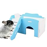 Gerbil House - kleines Gerbilhaus Das Kalechy -Maushaus verfügt über mehrere Teller und Montageschlitze für ein problemloses Setup. Karten-Slo-Hamster-Käfigzubehör, rostrotes Spielzeug, Maushaus für L