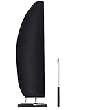 Sonnenschirm Schutzhülle mit Stab, Ampelschirm Schutzhülle 2 bis 3 m Große Sonnenschirm Abdeckung 210D-Oxford-Gewebe Wasserdicht Staubdicht UV-Beständiges (205x25/57/48cm)