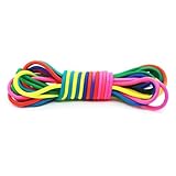 HSYTEK 1 Stück Gummitwist,Indoor- und Outdoor-Sportarten Farbenfroh 5m lang Geeignet für Mädchen und Jungen Tolle Geschenkidee Gummitwist Kinder