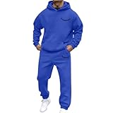 Midiskye Jogginganzug Herren Oversize Trainingsanzug Modern Cosplay Verkleidung Hausanzug Basic Sportanzug Einfarbig Freizeitanzug 2 Teilig Set Casual Sportbekleidung Weich Loungewear