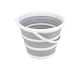Premium Haushaltseimer XXL 10 Liter - Faltfunktion - Faltbarer Wassereimer - Kunststoffeimer - zum Angeln - Universaleimer - Wasser Eimer - Garten - Haushalt - Reinigung - faltbar
