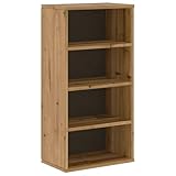 Eleganz Beistellschrank ODDA aus Massivholz Kiefer 40x24x79 cm | Wohnzimmermöbel-Set | Stilvoll & Langlebig | Ideal für kleine Räume | Natürliche Holzoptik