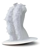 Runesol Weiß Federboa, 50 Gramm Truthahnfedern, 1,8 m, Weihnachtsbaumschmuck, Boa für Partys, Junggesellinnenabschiede, Faschingskostüme, Konzert Accessoires, Pride, LGBT Paraden Federschal