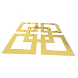 Uonlytech Wandaufkleber Für Spiegel Körper Tapetenkleister Und -abzieher Wandspiegel Wände Fliesenaufkleber Decke Led Ästhetisch Zeichen Neon Panel Luft Wandgemälde Mieter Acryl Golden