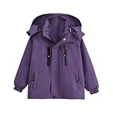 Matschjacke Jungen Regenjacke Für Jungen Und Mädchen RegenmäNtel Winddicht Wasserdicht Softshelljacke Sweatjacke Für Kinder Unisex Jacke Mit Kapuzen Regenjacke Mädchen 140