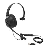 SENECESLI Telefon-Headset mit Stummgeschaltetem Mikrofon, Einfach zu Bedienendes Call-Center-Headset für Heimcomputer, ABS, Schwarz