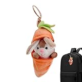 Tisujune Kuscheltier Hase | Kuschelhase Anhänger - Weicher hautfreundlicher Karottencharm Anhänger für Kleinkinder, Mädchen, Familie und Freunde zu n für Feierlichkeiten und